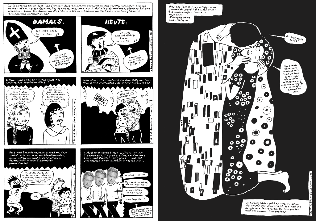 Panels aus der Graphic Novel "Der Ursprung der Liebe"
